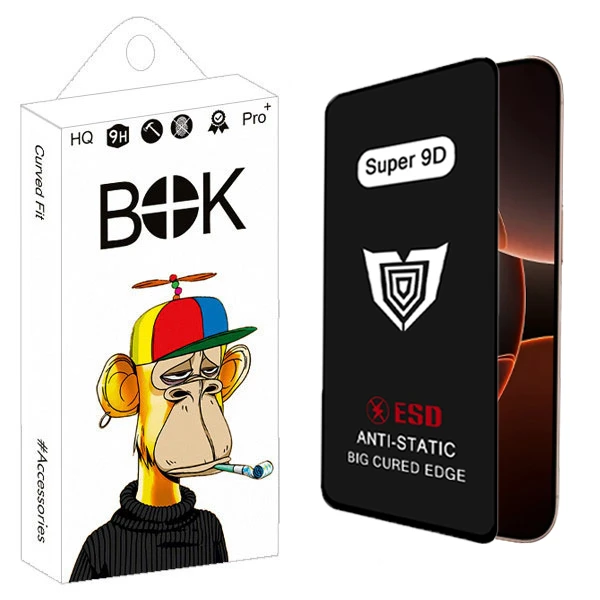 محافظ صفحه نمایش بوک مدل Super 9D Touch مناسب برای گوشی موبایل اپل iphone 16 Pro Max