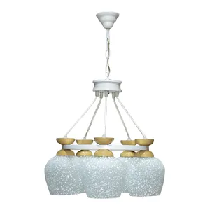 لوستر پنج شعله چشمه نور  کد G684.5-WT