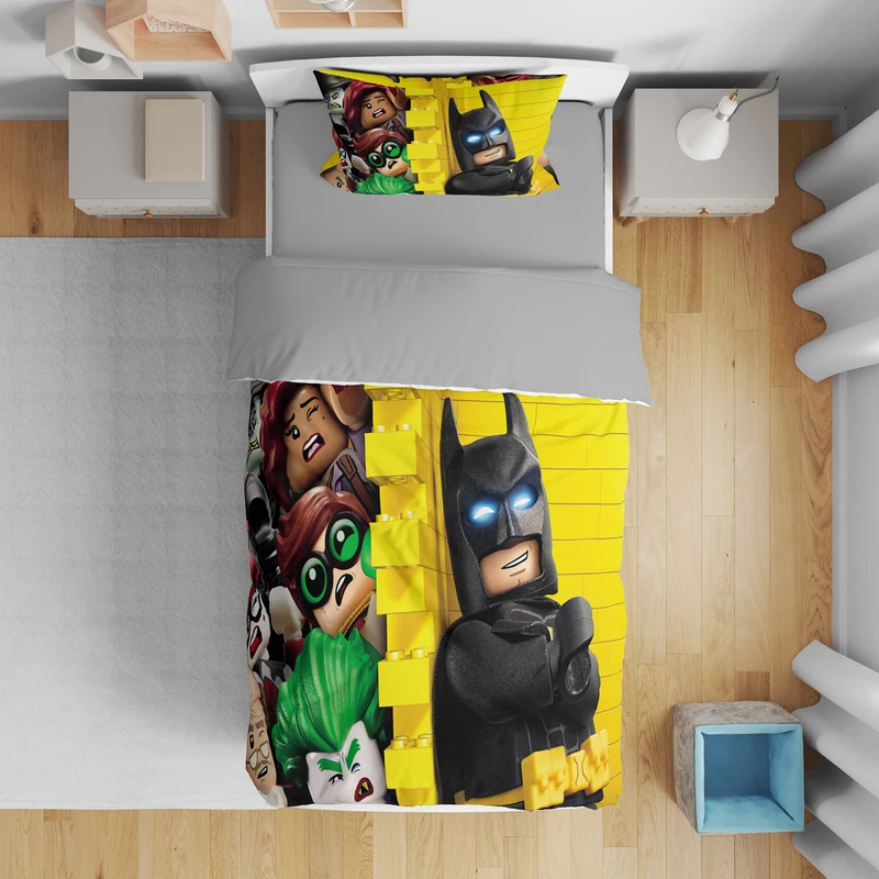 سرویس روتختی کودک مدل بتمن کارتونی 4771 تکنفره 5 تکه