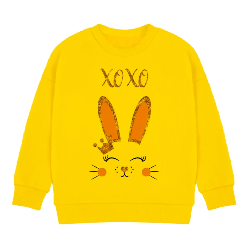 سویشرت دخترانه مدل خرگوش A78 رنگ زرد