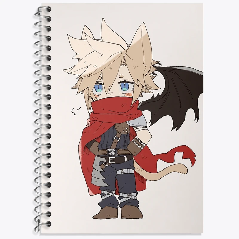 دفتر زبان 50 برگ خندالو مدل دو خط طرح بازی فاینال فانتزی (Final Fantasy) کد 31302