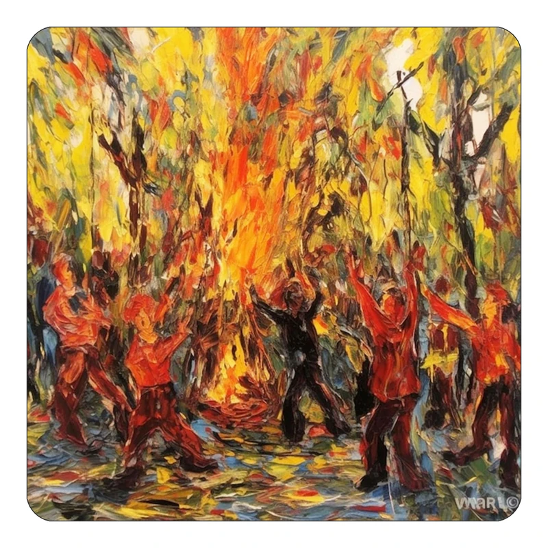 مگنت کاکتی طرح نقاشی رنگ روغن مدل mp71757