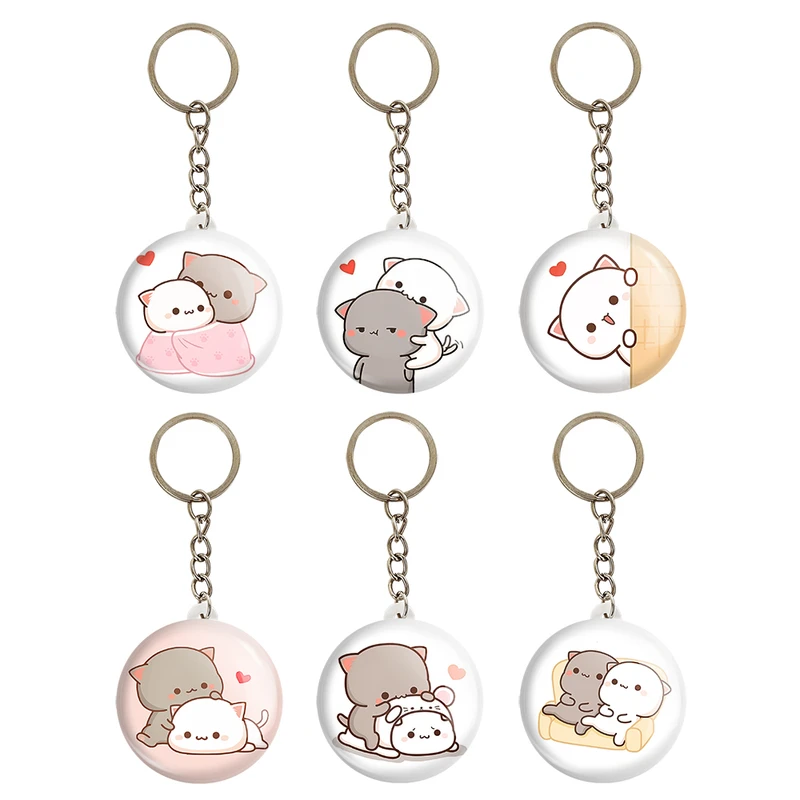 جاکلیدی خندالو مدل گربه های بامزه کد 1337A مجموعه 6 عددی