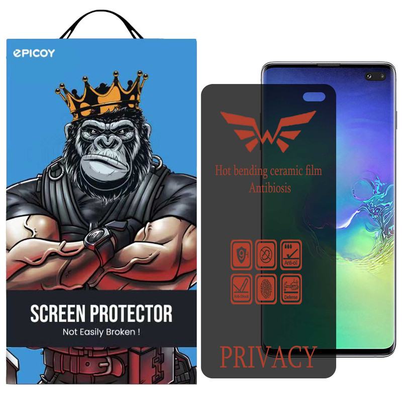 محافظ صفحه نمایش حریم شخصی اپیکوی مدل  Nano-Privacy مناسب برای گوشی موبایل سامسونگ Galaxy S10 Plus
