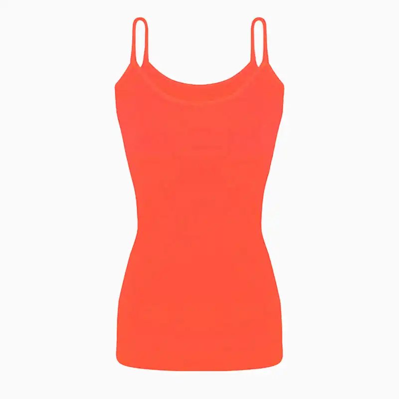 تاپ زنانه مدل ساده بندی رنگ نارنجی