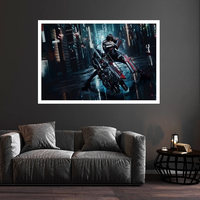 تابلو بکلیت طرح بازی Gungrave G.O.R.E مدل قاب شاسی W-s8801