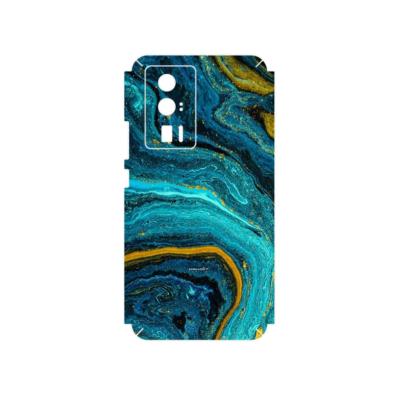 برچسب پوششی ماهوت مدل Turquoise marblewith golden streaks مناسب برای گوشی موبایل شیائومی Poco F5 Pro