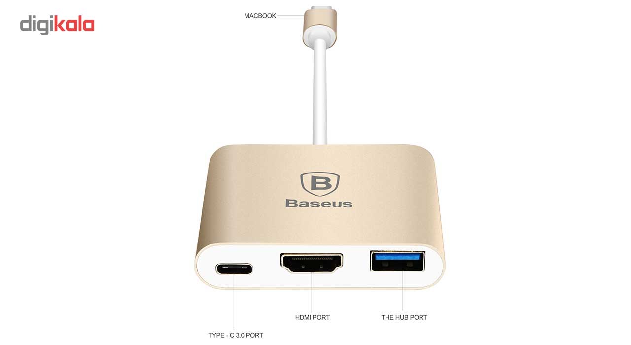 مبدل USB-C به USB-C/HDMI/USB باسئوس مدل Sharp