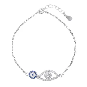 دستبند نقره زنانه مدل چشم کد B3205