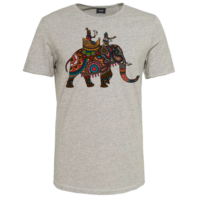 تیشرت آستین کوتاه مردانه مدل سنتی کد M189 رنگ طوسی