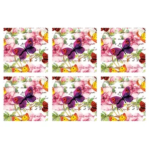 زیر لیوانی پارچه ای کد C1-42010 ست 6 عددی