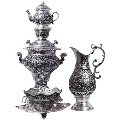 سرویس 5 پارچه سماور زغالی مدل 455359