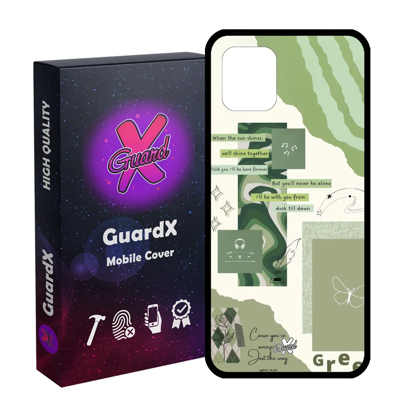 کاور گارد ایکس طرح سبز مدل Glass10650 مناسب برای گوشی موبایل سامسونگ Galaxy Note 10 Lite / A81