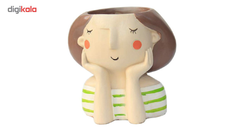 گلدان دکوگل طرح دخترک لباس راه راه مدل DG024