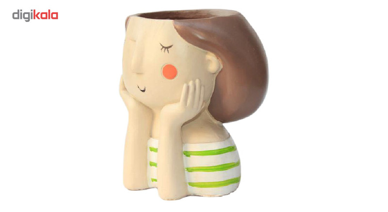 گلدان دکوگل طرح دخترک لباس راه راه مدل DG024