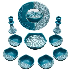 مجموعه هفت سین سرامیکی شهداد  آرت گالری طرح نیمه ترک مدل A3059
