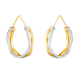 گوشواره طلای 18 عیار سیم و گوهر مدل GLE153