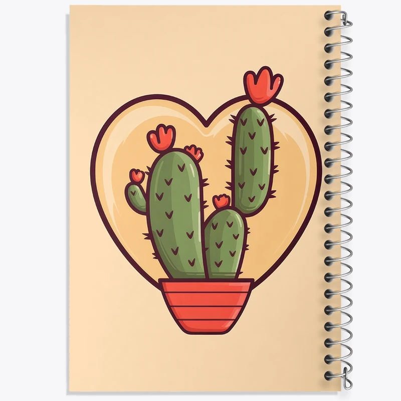 دفتر مشق 50 برگ خندالو طرح کاکتوس کد F2646