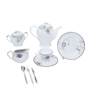 سرویس صبحانه خوری 41 پارچه مورانو طرح Platin Adelaide