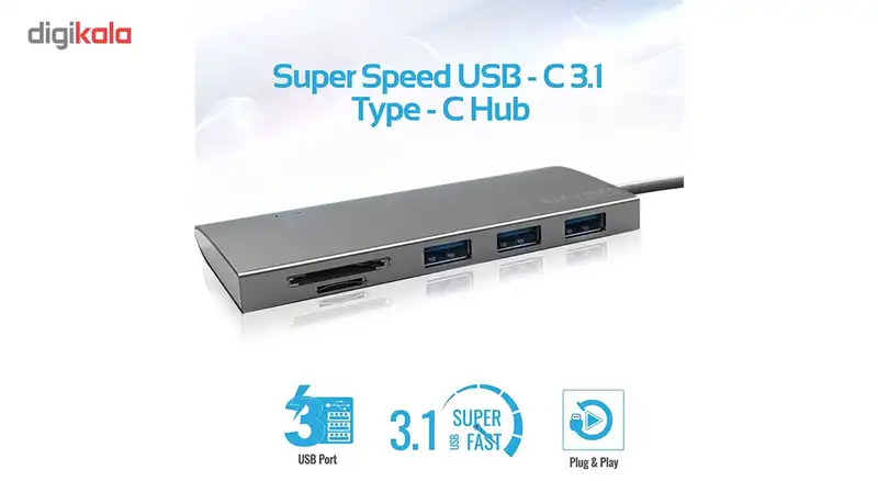 هاب USB Type-C پرومیت مدل SYNCHUB-C3
