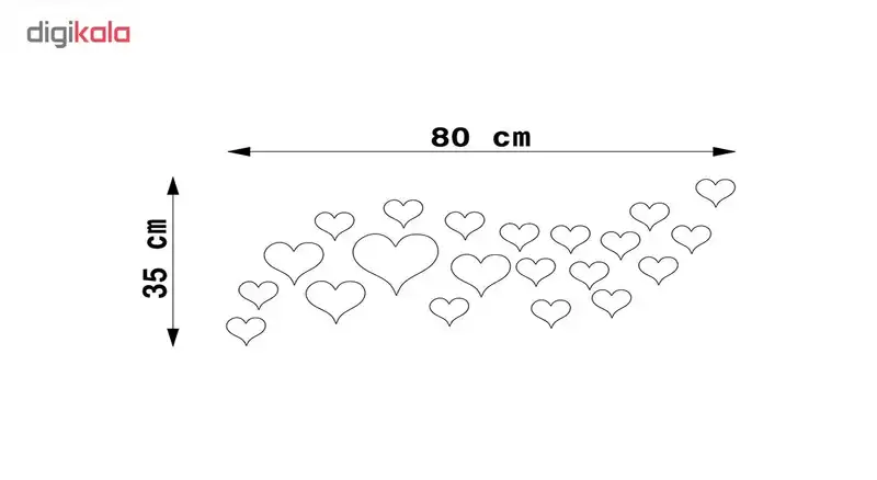آیینه پلکسی پرشین استیکر طرح قلب