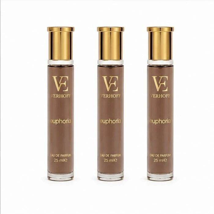 عطر جیبی زنانه ورهف مدل ایفوریا با رایحه گلی حجم 25 میلی لیتر بسته 3 عددی
