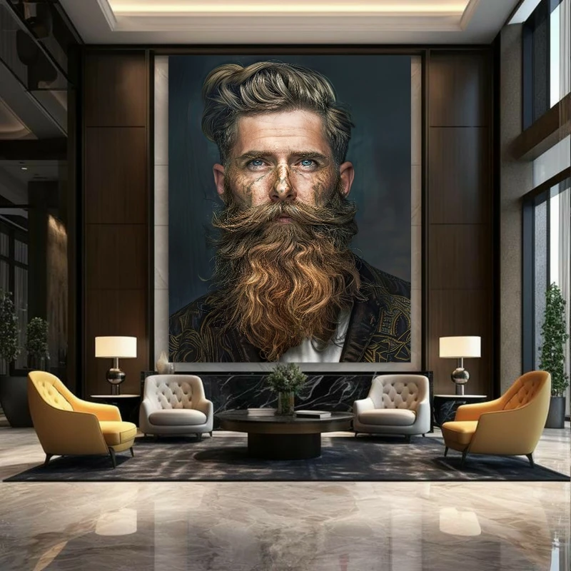  پوستر طرح مخمل چهره مدل چشم آبی کد BK22908