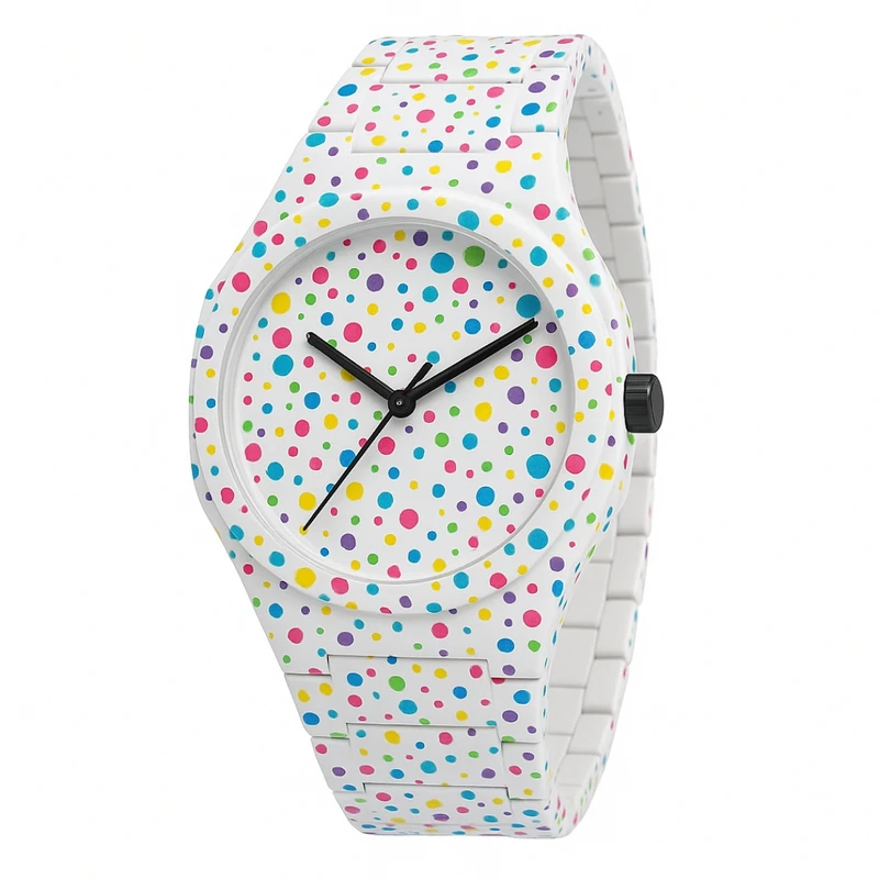 ساعت مچی عقربه‌ای  مدل اسپرت بند کربنی سبک قفل مخفی کد L1