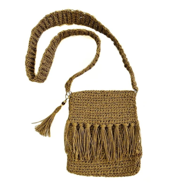 کیف دوشی دست دوز زنانه مدل رافیا کد Rafia001