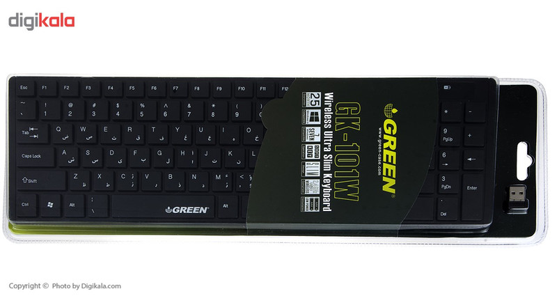 کیبورد بی سیم گرین مدل GK-101W با حروف فارسی 3