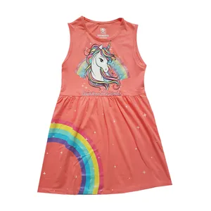 پیراهن دخترانه مدل یونیکورن کد 1234