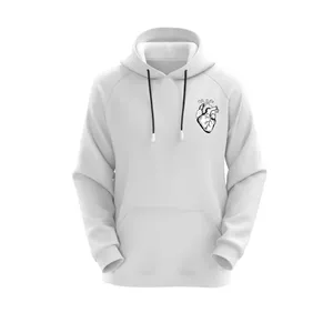 هودی زنانه مدل قلب کد J108 رنگ سفید