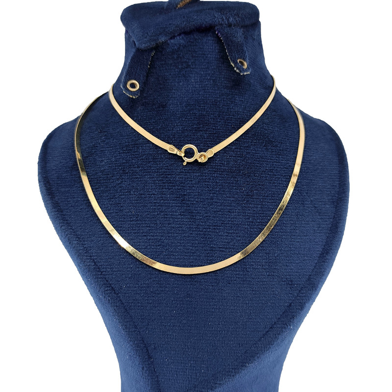 زنجیر طلا 18 عیار زنانه طلا و جواهرسازی افرا مدل هرینگ بون 282252