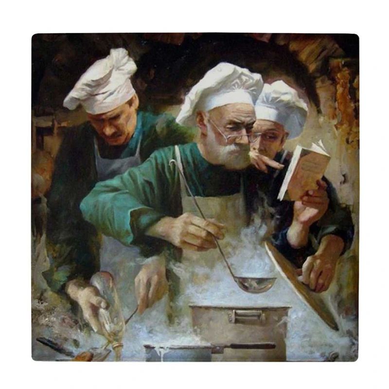 زیر لیوانی  طرح نقاشی کتاب آشپزی و آشپزها کد    5989819_4918