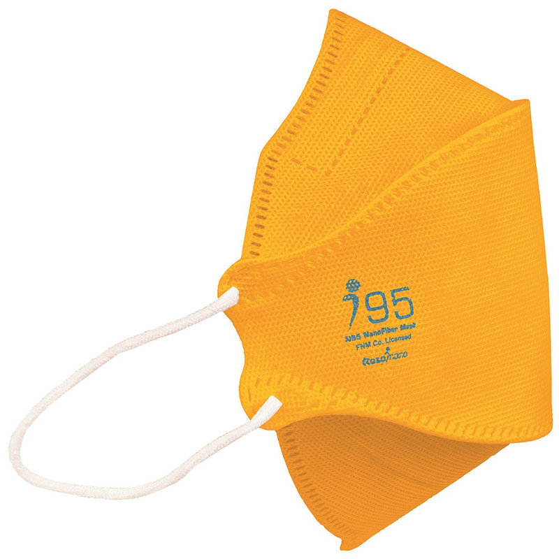 ماسک تنفسی ریما مدل سه بعدی N95 نانو کد Orange-F95 بسته 25 عددی