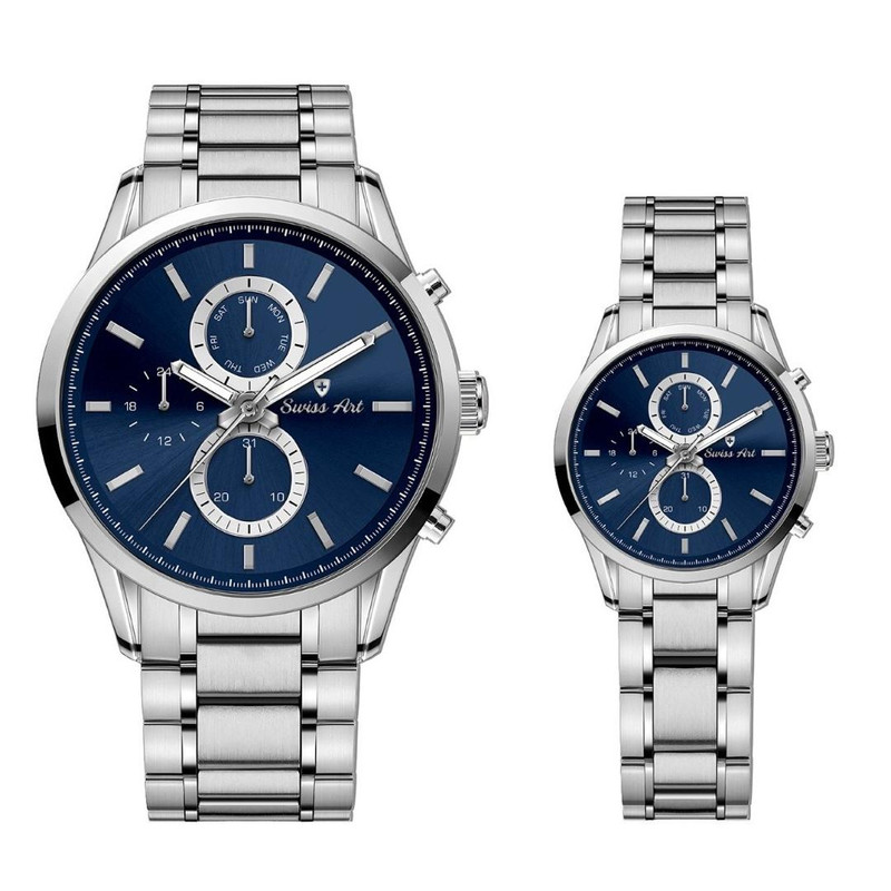 ست ساعت مچی عقربه‌ای زنانه و مردانه سوئیس آرت مدل 920134/135-03