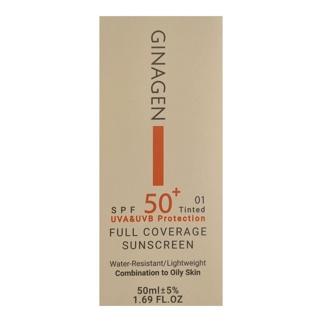 کرم ضد آفتاب رنگی ژیناژن SPF 50 مدل 01 ‌مناسب پوست‌های چرب حجم 50 میلی‌لیتر -  - 3