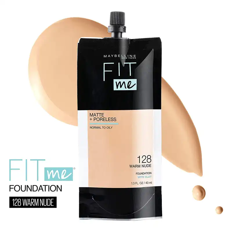 کرم پودر میبلین مدل fit me شماره 128 حجم 40 میلی لیتر