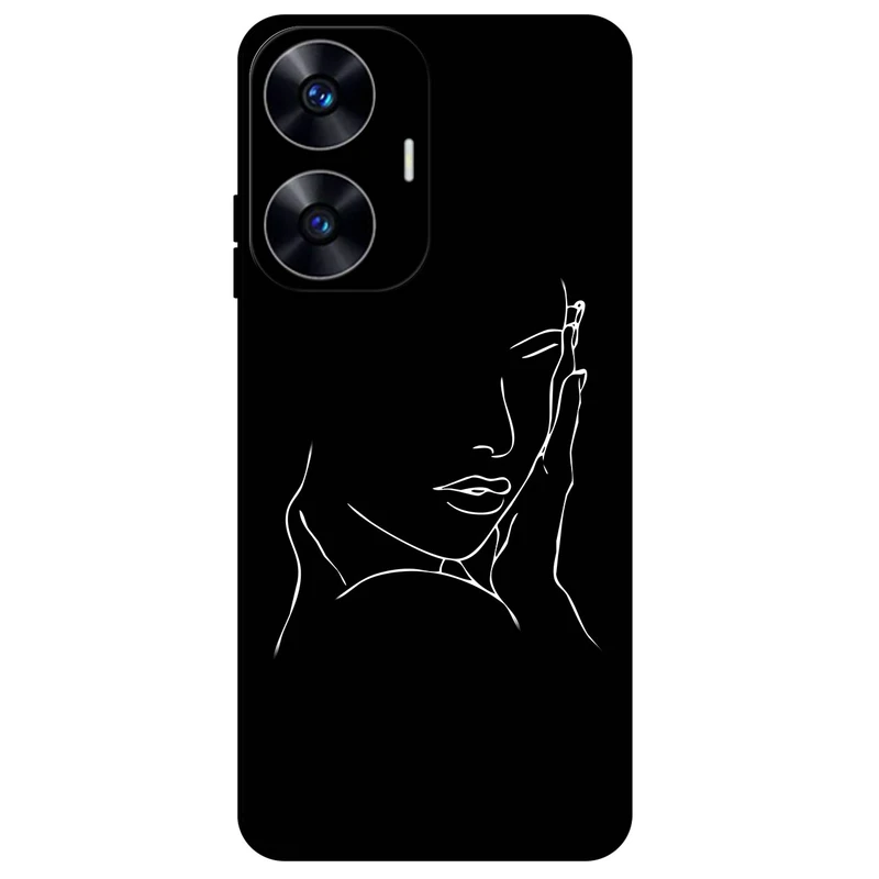 کاور مگافون طرح دخترانه مدل 8153 مناسب برای گوشی موبایل ریلمی C55    