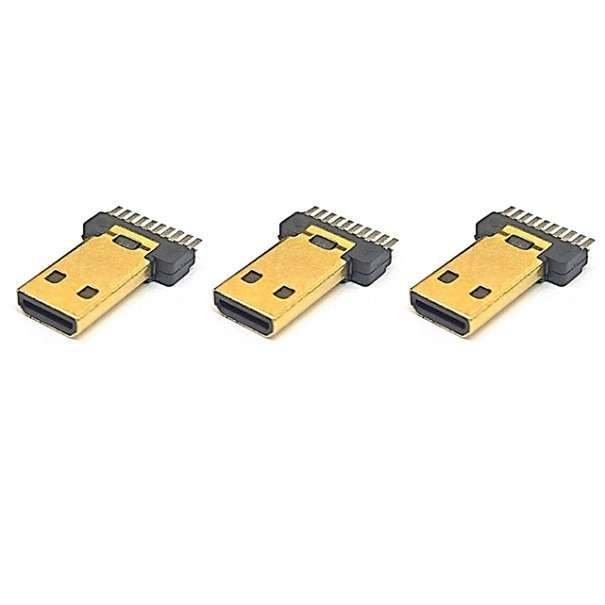 کانکتور HDMI نری مدل میکرو 19 پین بسته 3 عددی