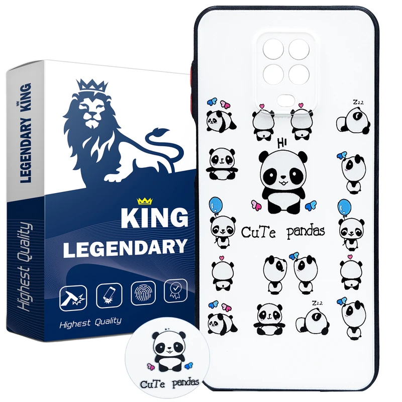 کاور لجندری کینگ مدل PANDA uv مناسب برای گوشی موبایل شیائومی REDMI NOTE 9S به همراه پایه نگهدارنده