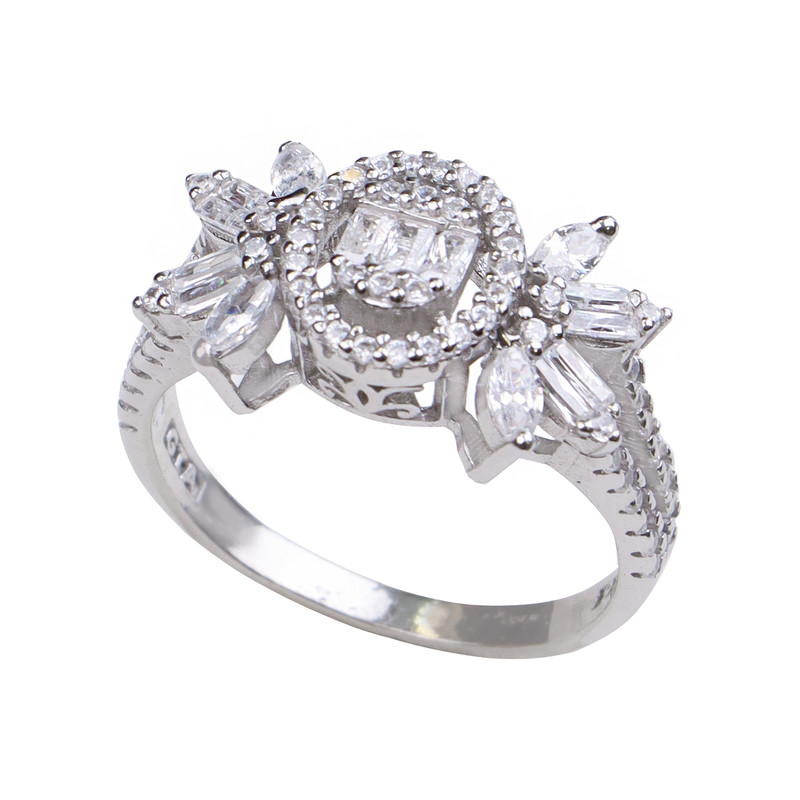 انگشتر نقره امرالدکات زنانه جی تی ای مدل G_203