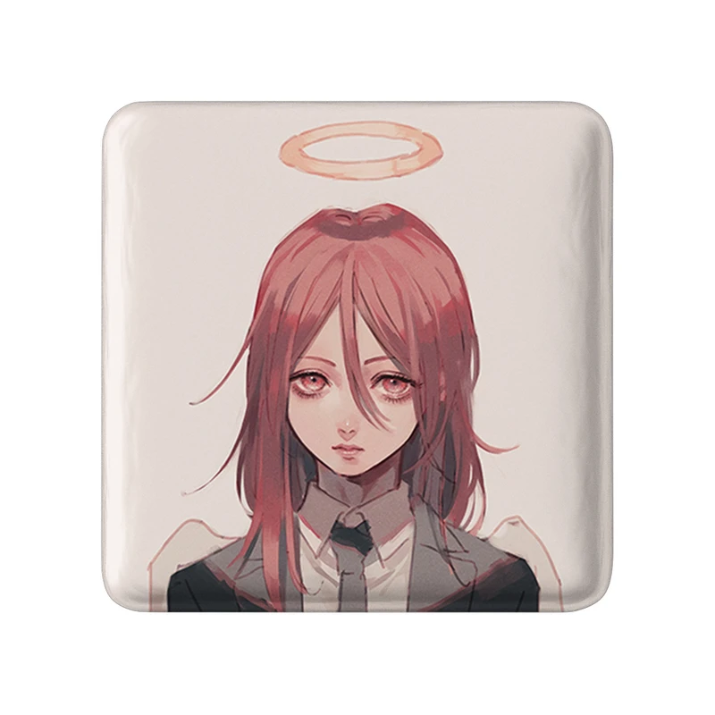 مگنت خندالو طرح انجل انیمه مرد اره ای Chainsaw Man  مدل مربعی کد 22337