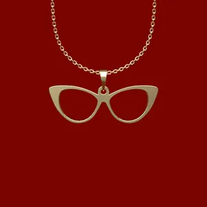 گردنبند طلا 18 عیار زنانه مدوپد مدل عینک کد Q2-1-1168