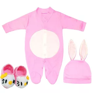 ست 3 تکه لباس نوزادی مدل خرگوشی کد F3