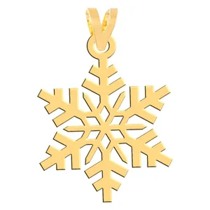 آویز گردنبند طلا 18 عیار زنانه فرشته مدل برف WNL-000553