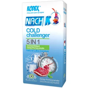 کاندوم تاخیری کدکس مدل Cold Challenger 5in1 بسته 12 عددی