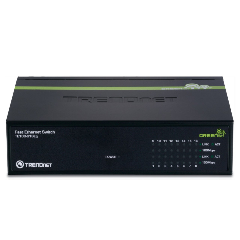 سوییچ 16 پورت 10/100 دسکتاپی ترندنت مدل TE100-S16Eg