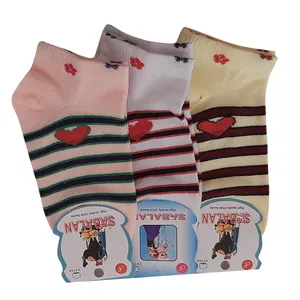 جوراب دخترانه مدل قلب کد 0348 مجموعه 3 عددی