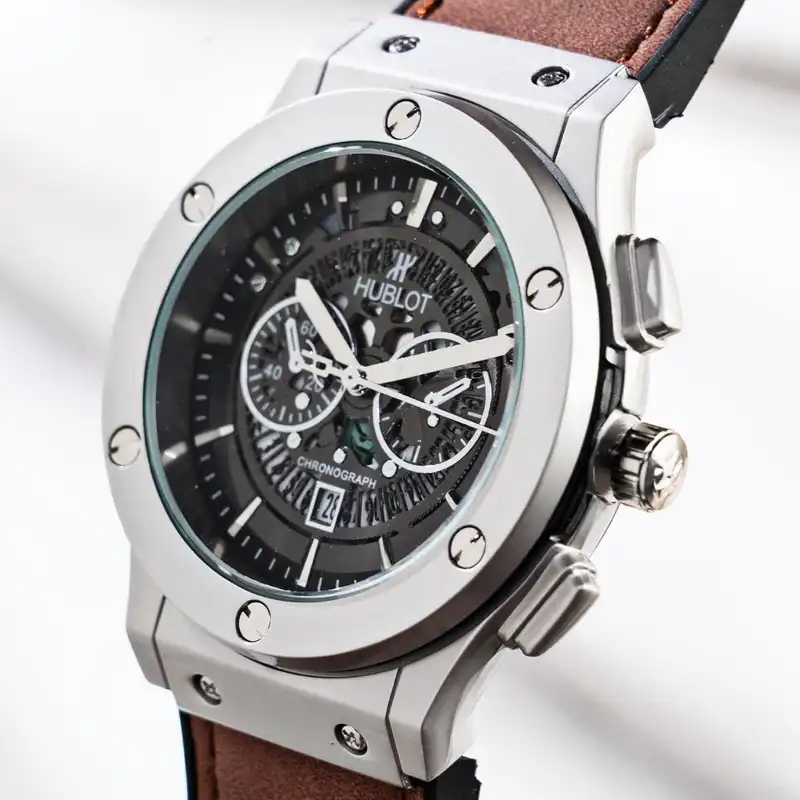 ست ساعت مچی عقربه ای  زنانه و مردانه  مدل اسکلتون بیگ بنگ Tg02